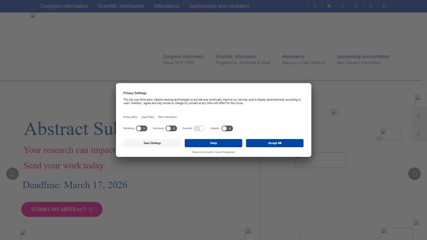 SIOP 2026 (International Paediatric Oncology Congress)